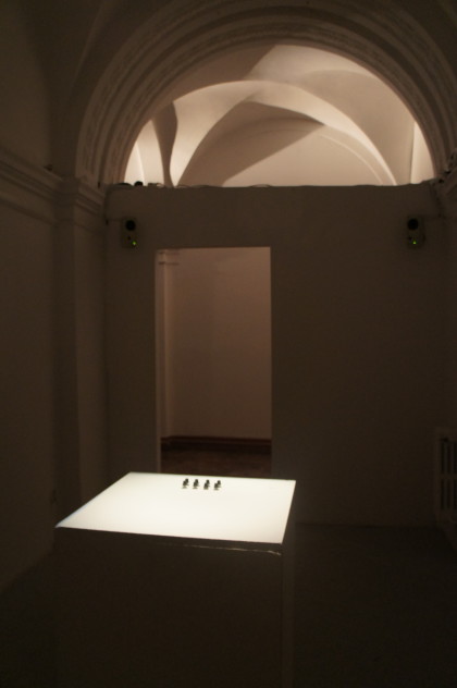 Szczecin Concrète (2015) - room, interaction controller and two of eight loudspeakers